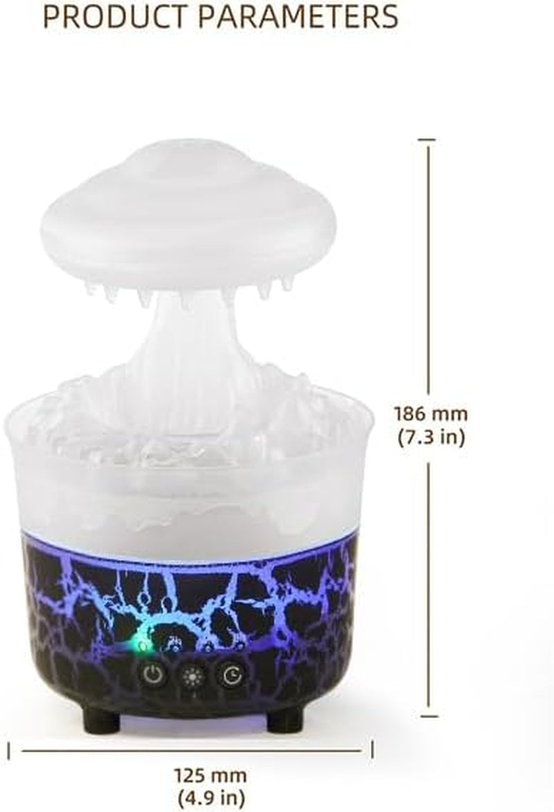 BOHOFAM Rain Cloud Humidifier & Essential Oil Diffuser β Air Mist, LED Light, Home Spa