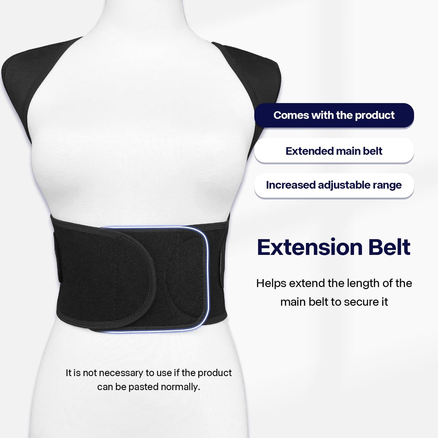 Posture Corrector for Women and Men – Adjustable Shoulder Straightener, Back Support Brace for Upper Spine Alignment, Scoliosis & Hunchback Relief