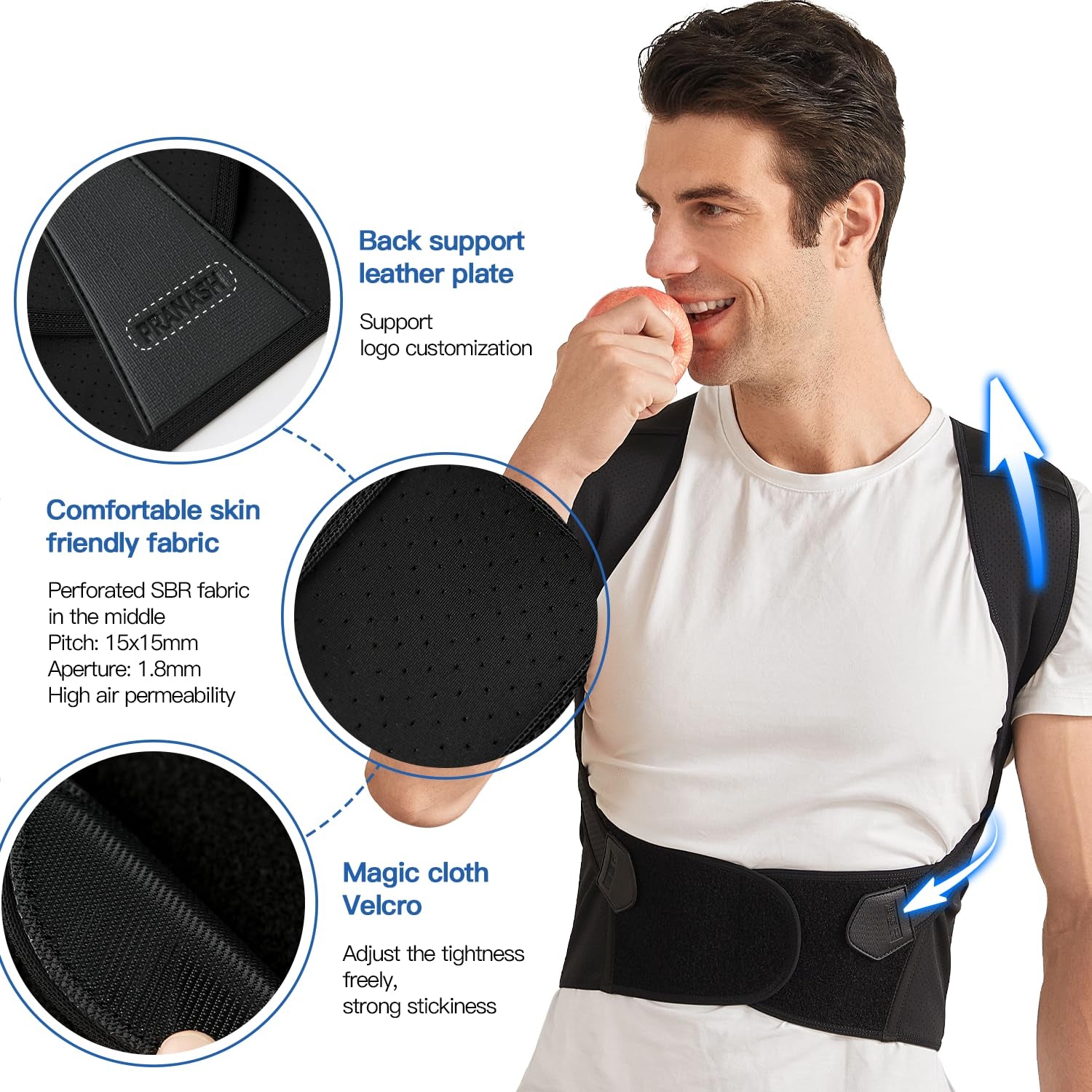 Posture Corrector for Women and Men – Adjustable Shoulder Straightener, Back Support Brace for Upper Spine Alignment, Scoliosis & Hunchback Relief