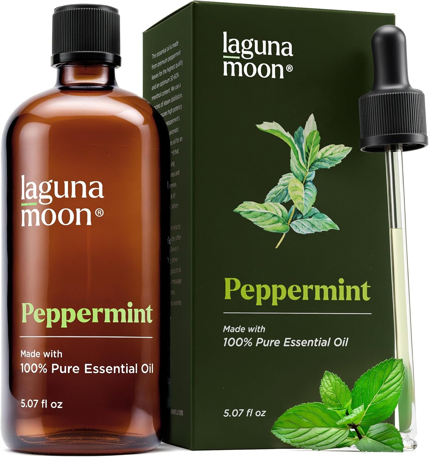 Peppermint Oil - 100% Natural Pure Essential Oil for Diffusers, Aromatherapy, Humidifiers, Candle Making, Massages, Hair Growth & Skin Care (150mL)