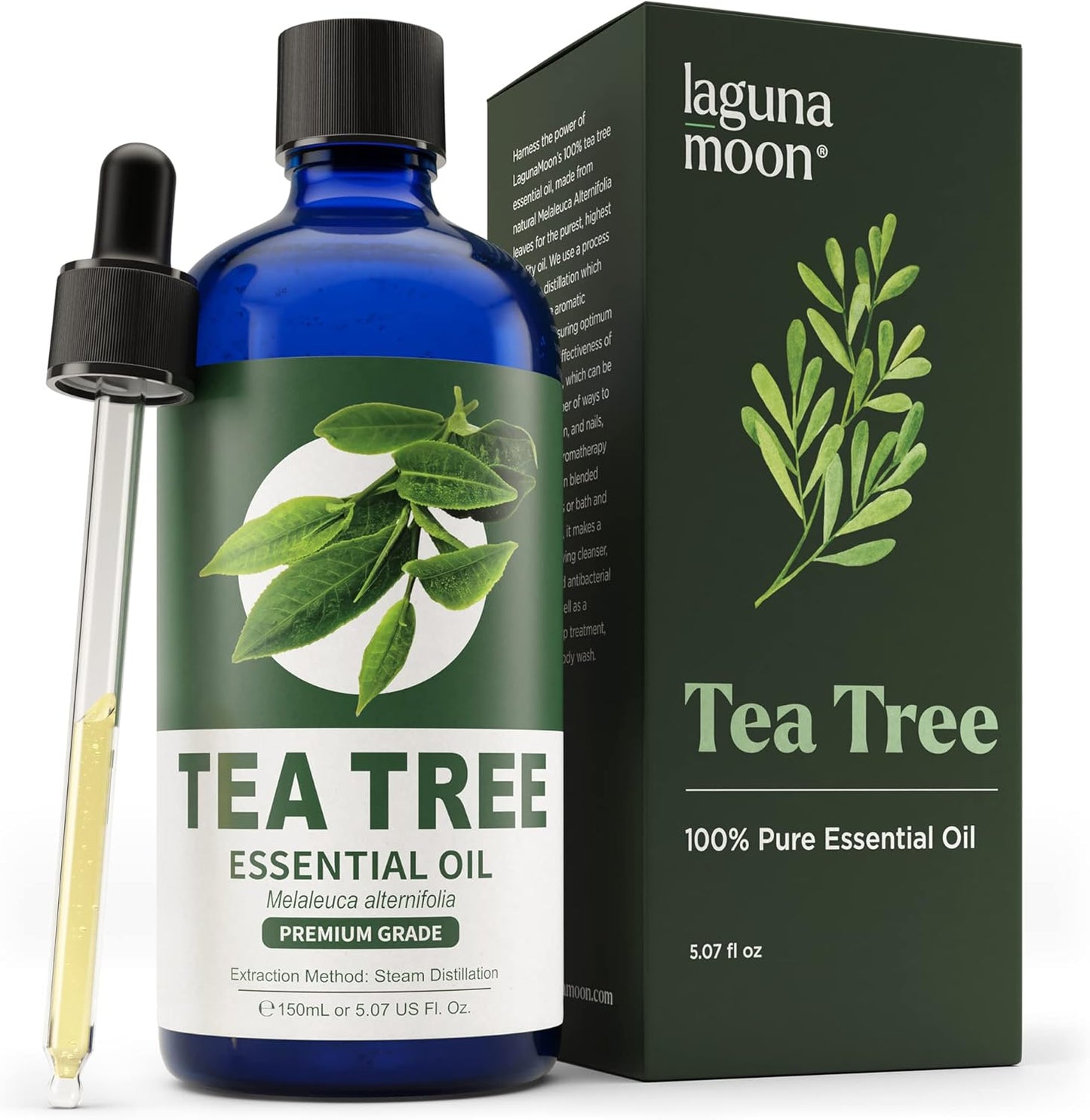 100% Pure Australian Tea Tree Essential Oil (150mL) – Extra Large Bottle with Dropper for Skin, Hair, Face, Aromatherapy, Diffusers & DIY Candle Making