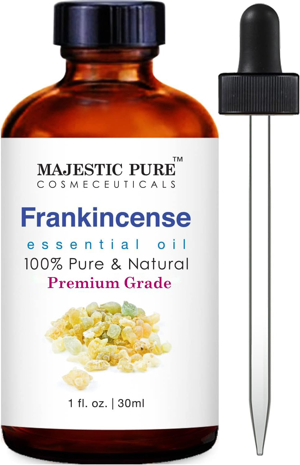 MAJESTIC PURE Frankincense Essential Oil | 100% Pure and Natural | Premium Grade Oil for Hair Care, Diffusers, Skin, Aromatherapy, Massage, and Humidifiers | 1 Fl Oz