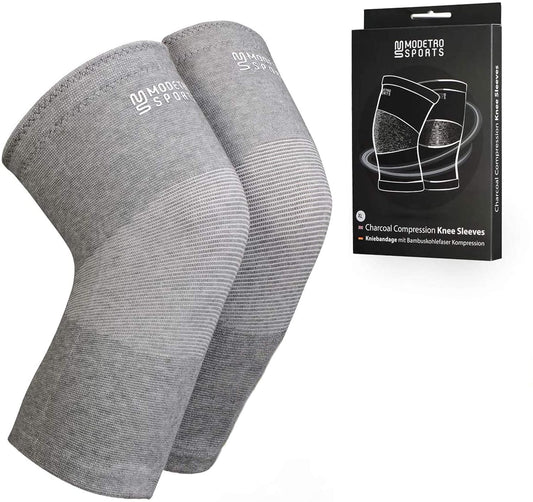 Knee Compression Sleeve - Premium Knee Support Brace for Men & Women | Ideal for Runners, Weightlifting, Joint Pain Relief, and Athletic Performance (Grey, XL)